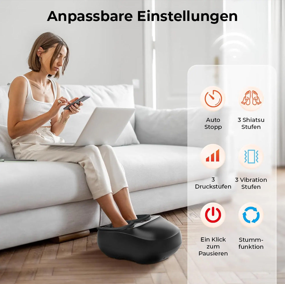 PharmaFoot Fußmassagegerät mit Wärme und Fernbedienung