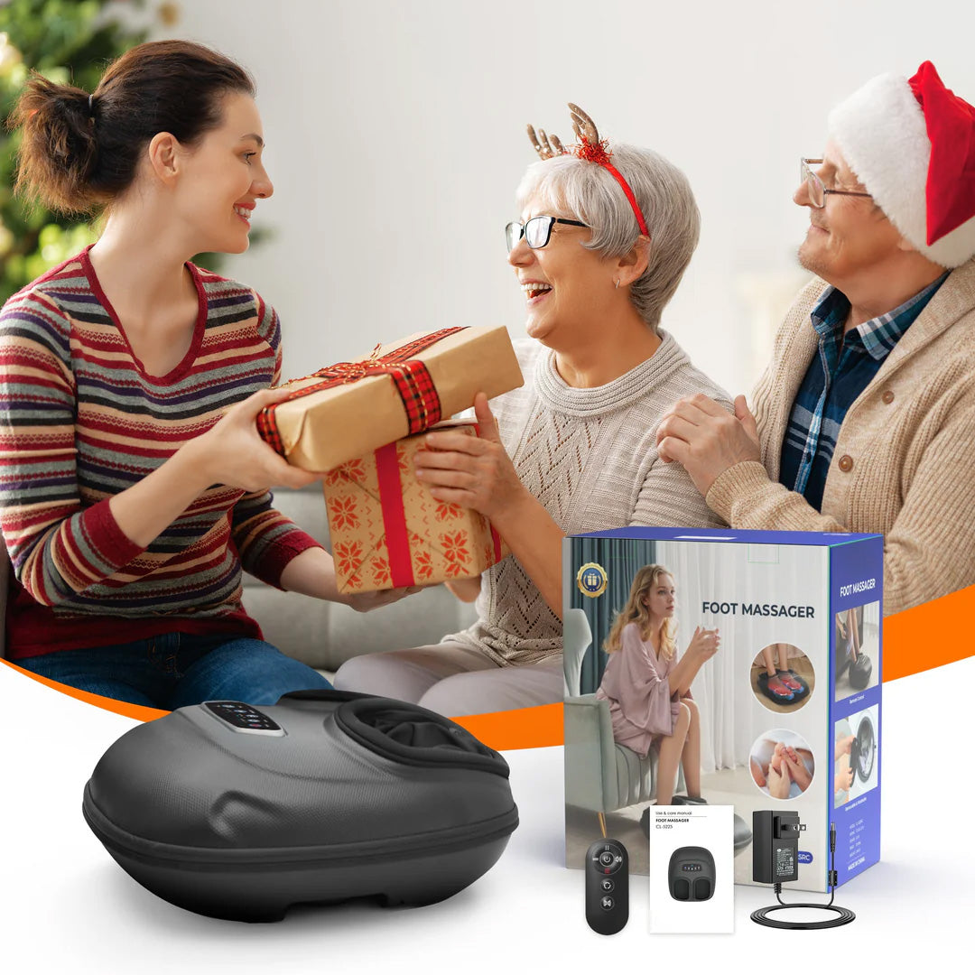 PharmaFoot Elektrisches Fußmassagegerät – Wärmefunktion, Kneten, Kompression